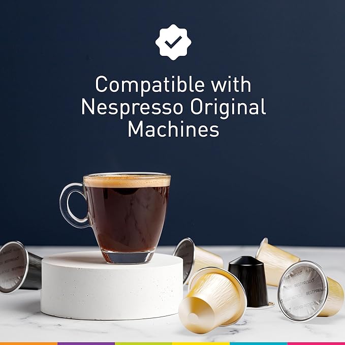Bestpresso Coffee for Nespresso Original Machine 120 Aluminum pods Certified Genuine Espresso