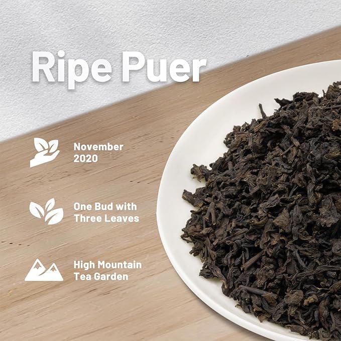 iTeaworld Chinese Dark Tea Sampler, Includes Aged Pu'erh, Liu Bao, Anhua, Hubei, 20 Packs with 20