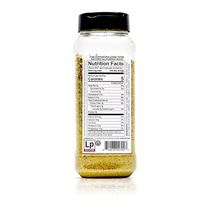 Spiceology - Pink Peppercorn Lemon Thyme All-Purpose Seasoning Blend (Salt-Free) - Lemon Pepper