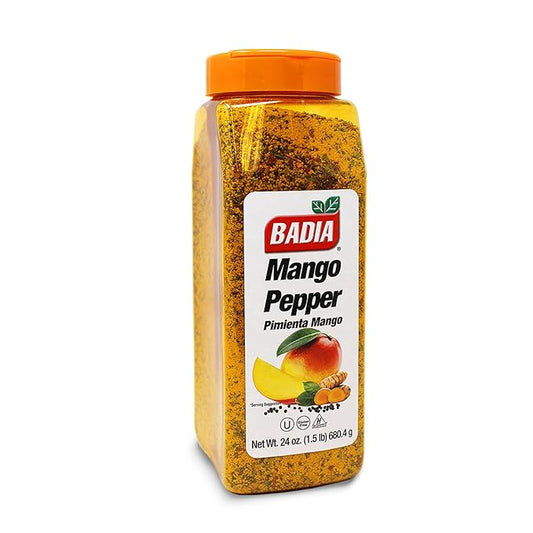 Badia Mango Pepper Seasoning, 24 oz - Sweet & Zesty Citrus Pepper Blend for Chicken, Seafood &