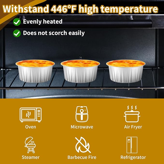 600 Pack Silver Bulk Packaging Mini Cake Pans With Lids, Alluminum Cupcake Containers, 5oz Dessert
