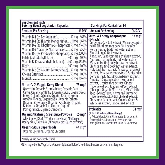 Paradise Herbs, Earth's Blend B-Complex, Methylated, Enzymatically Active Forms of B Vitamins +