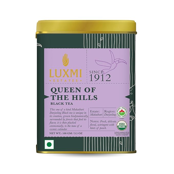 Luxmi Estates - Queen of the Hills - Organic Black Tea - Loose Leaf - 100g (50 Cups) | Freshly