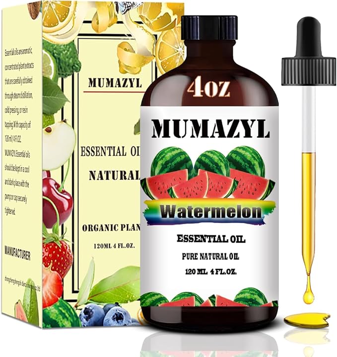 Watermelon Essential Oil, Watermelon Oil 4 Fl Oz 120ML for Diffuser Humidifier Yoga Cleaning DIY