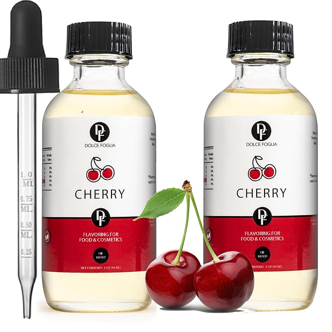 Dolce Flav Cherry Extract ??2 Ounce Oil-Soluble Kosher, Sugar-Free, Concentrated Fruity Flavor for