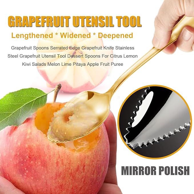 Grapefruit Spoon Serrated Edge Grapefruit Knife Stainless Steel Grapefruit Utensil Tool Dessert