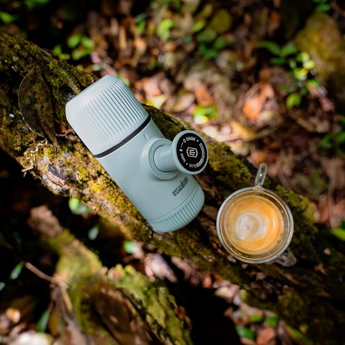 WACACO Nanopresso Portable Espresso Maker with Case, Mini Travel Coffee Machine, Perfect for