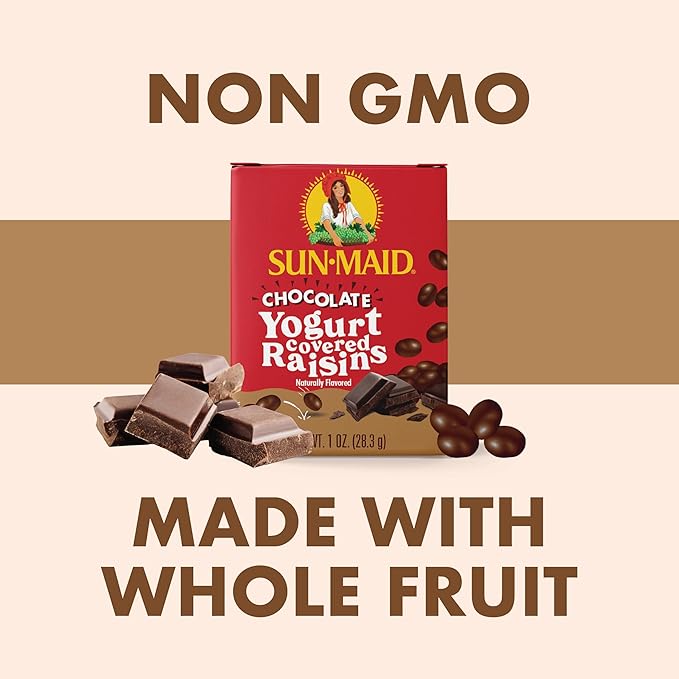 Sun-Maid Vanilla & Chocolate Yogurt Coated Raisins Variety Pack - (36 Pack) 0.5 oz Mini Snack-Size