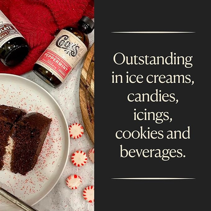 Cook's Pure Peppermint Extract,For Ice Creams, Candies, Icings, Cookies and Beverages, 128 oz (1