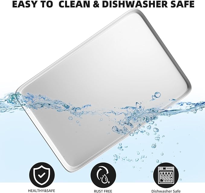 CROSSON 16× 24 Inch Cookie Sheet Pans Set of 12-Baking Tray Jelly Roll Pan Set Commercial Grade