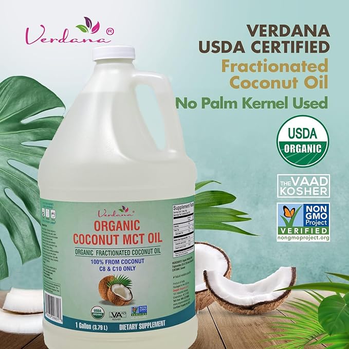 Verdana USDA Certified Organic Coconut MCT Oil ?밊ractionated Coconut Oil ??No Palm Kernel Used