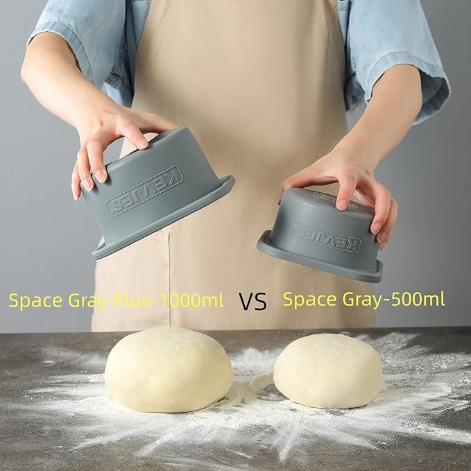 1000ml PLUS Pizza Sourdough Proofing Containers with Air-tight Lids for DIY family Artisan