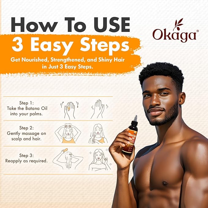 Batana Oil for Hair Growth with Rosemary, Castor, and Pumpkin Seed Oils, 100% Pure Unrefined