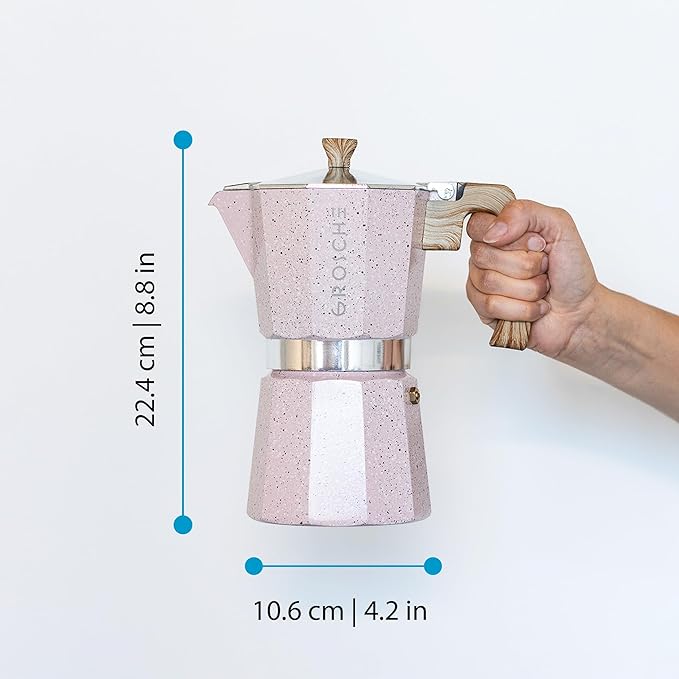 GROSCHE Milano Moka pot, Stovetop Espresso maker, Greca Coffee Maker, Stovetop coffee maker and