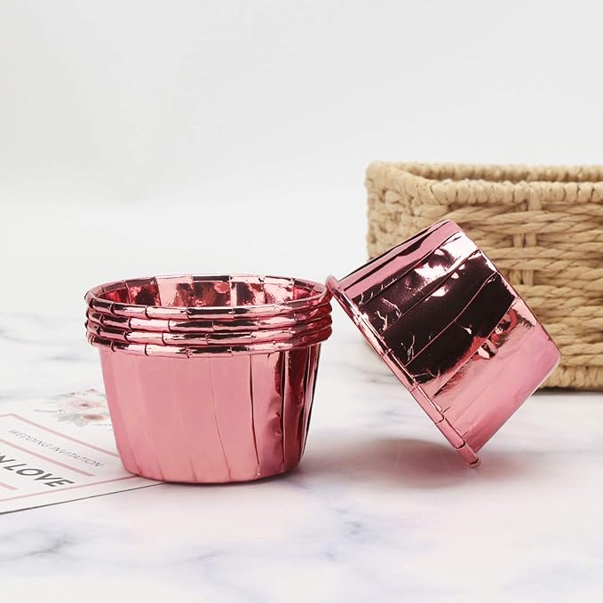 Baking Cups Ramekins, EUSOAR 50Pcs Disposable Ramekin Muffin Baking Cups, Aluminum Cupcake Cups
