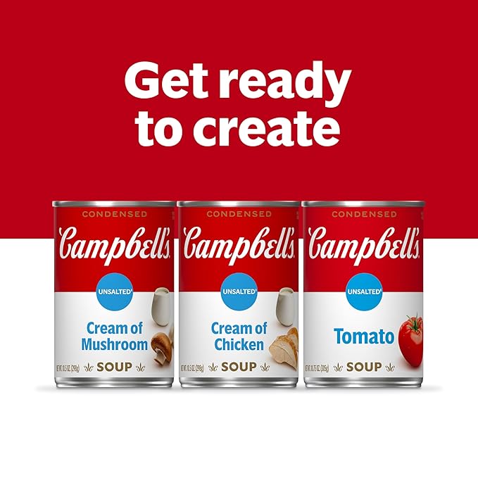 Campbell's Condensed Unsalted Cream of Mushroom Soup, 10.5 oz Can