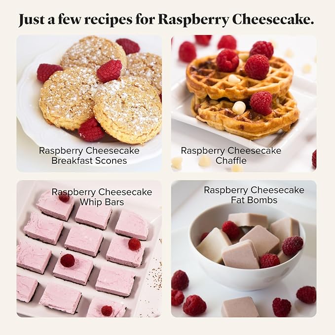 Keto Chow Raspberry Cheesecake | Keto Meal Replacement Shake Powder | Nutritionally Complete | Low