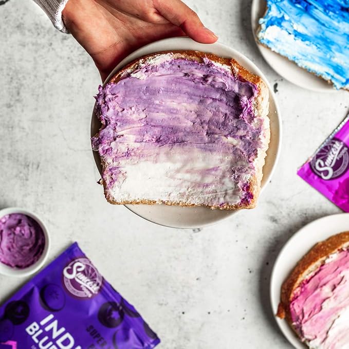 Suncore Foods Organic Indigo Blueberry Powder, Purple Food Coloring Powder, Gluten-Free, Non-GMO