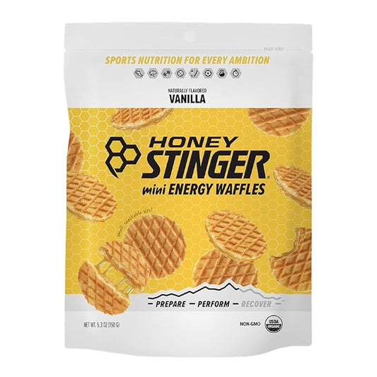 Honey Stinger Organic Mini Vanilla Waffles, Energy Stroopwafel for Exercise, Endurance and