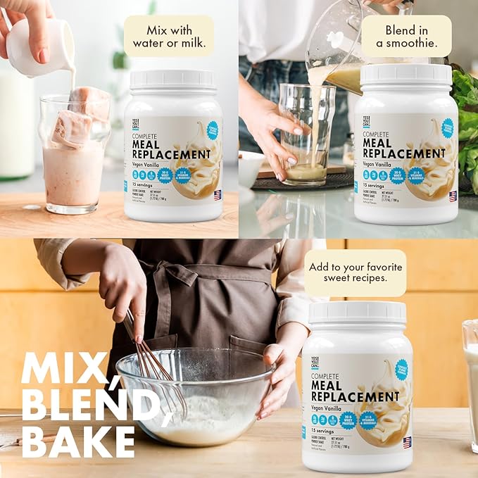 Yes You Can! Meal Replacement Shake - 20G Protein, 5G Fiber, 21 Vitamins & Minerals - Meal