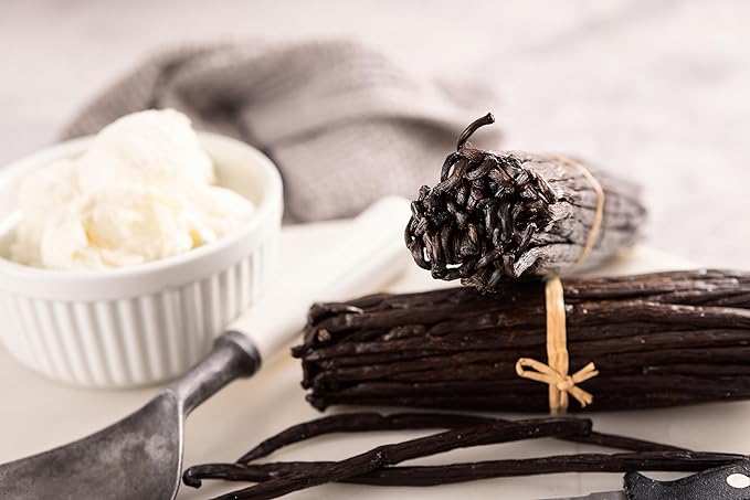 25 Vanilla Beans - Whole Extract Grade B Pods for Baking, Homemade Extract, Brewing, Coffee