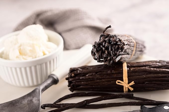 25 Organic Madagascar Vanilla Beans - Whole Extract Grade B Pods for Baking, Homemade Extract