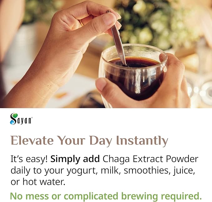 Sayan Chaga Mushroom Extract Powder (4oz) ??Freeze Dried Siberian Wild Harvested - Organic