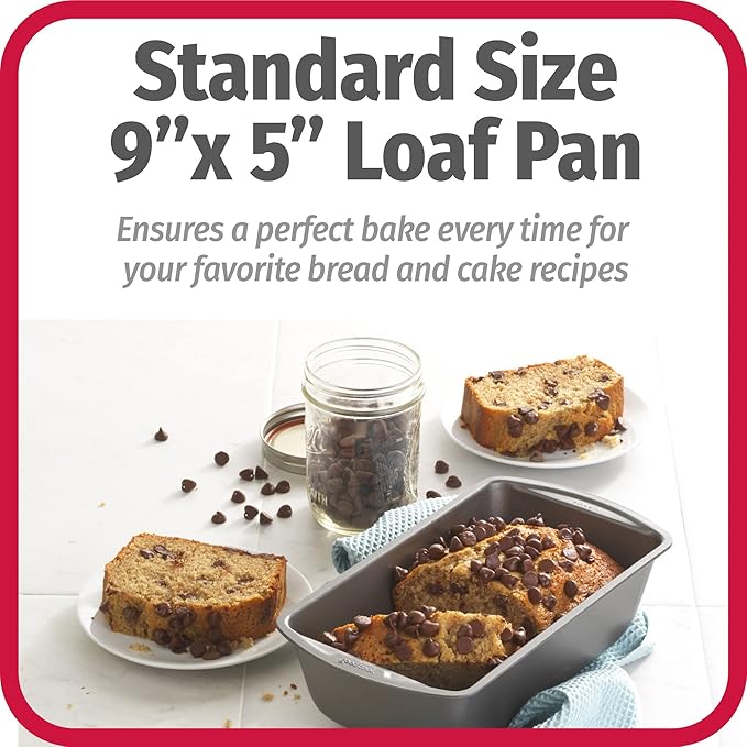 GoodCook Nonstick Loaf Pan 9 x 5-Inch Heavy-Duty Steel Bakeware with Easy-Clean Non-Stick Coating