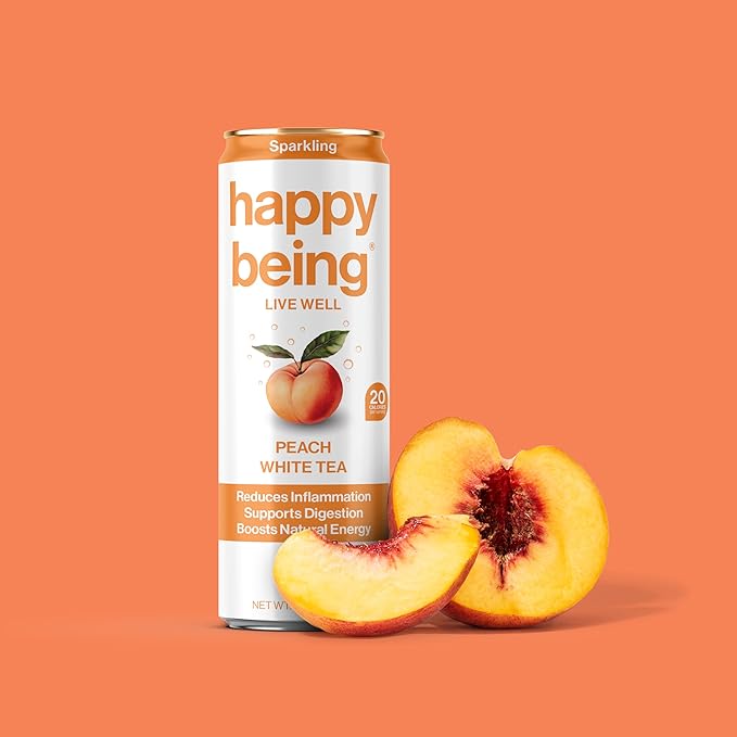 Happy Being Sparkling Nutrient-Rich Sampler Pack White Tea – Infused with Turmeric, Elderberry