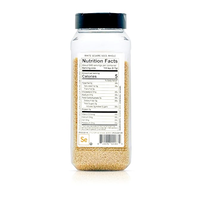 Spiceology – White Sesame Seeds – Nutty, Buttery & Toastable Flavor – Ideal for Asian Dishes