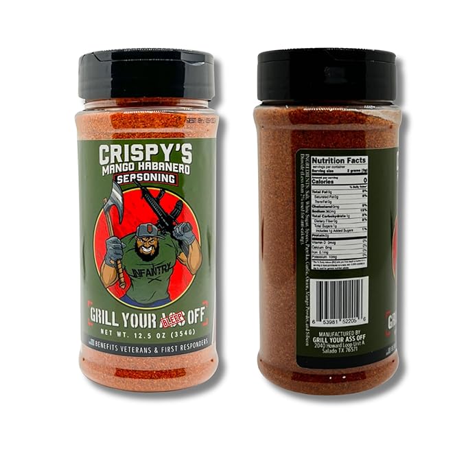 GYAO Crispy's Mango Habanero Seasoning – Sweet & Spicy BBQ Seasoning for Chicken, Pork, Steak &