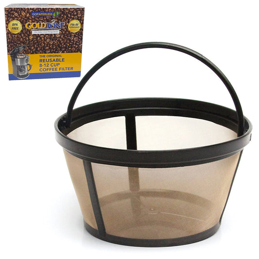 GOLDTONE Reusable 8-12 Cup Basket Coffee Filter fits Black and Decker Makers and Brewers, Replaces
