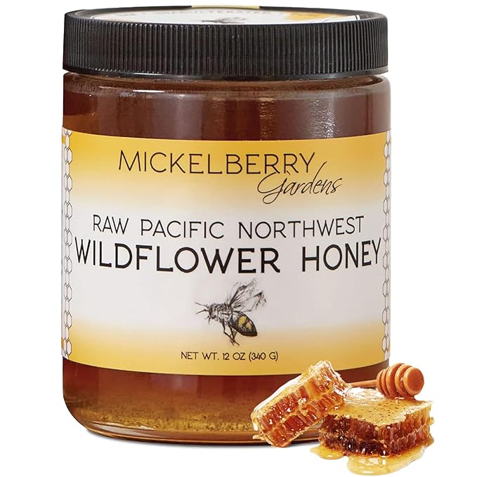 Raw Wildflower Honey - Pure, Unadulterated, Clean, Grade A Strained Honey from the Pacific