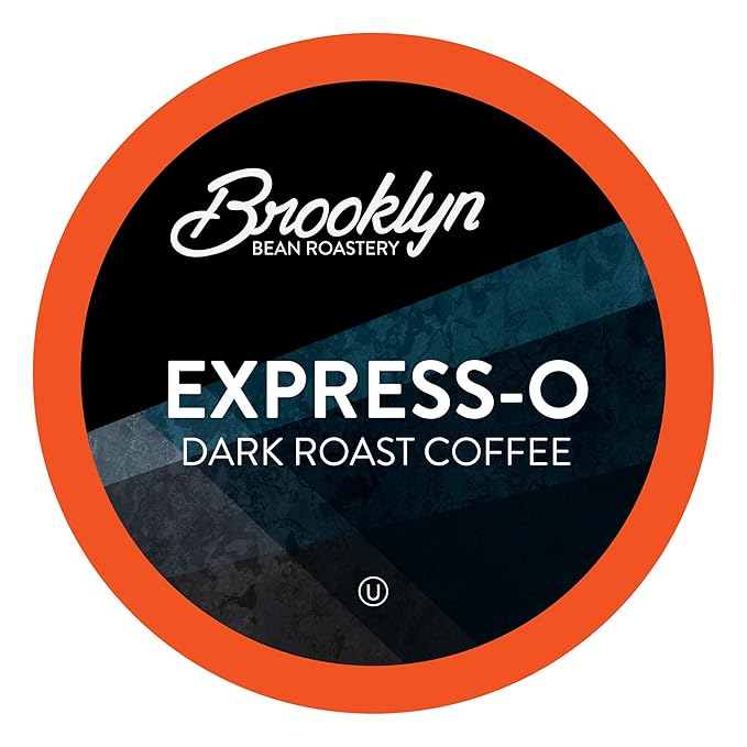 Brooklyn Beans Express-O Dark Roast Gourmet Coffee Pods, Compatible with 2.0 Keurig Coffee Pods