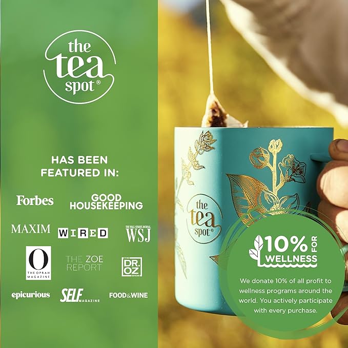 The Tea Spot Organic Keep Fit Green Tea with Yerba Mate and Matcha for Metabolic Support | Blend of