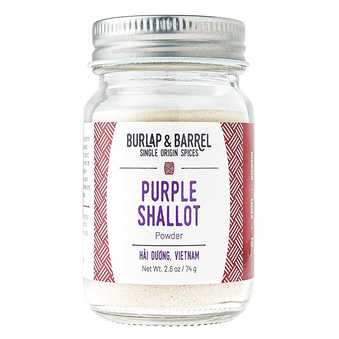 Burlap & Barrel Purple Shallot Powder – Air-Dried with Umami and Sweet Allium Flavor – Vietnamese