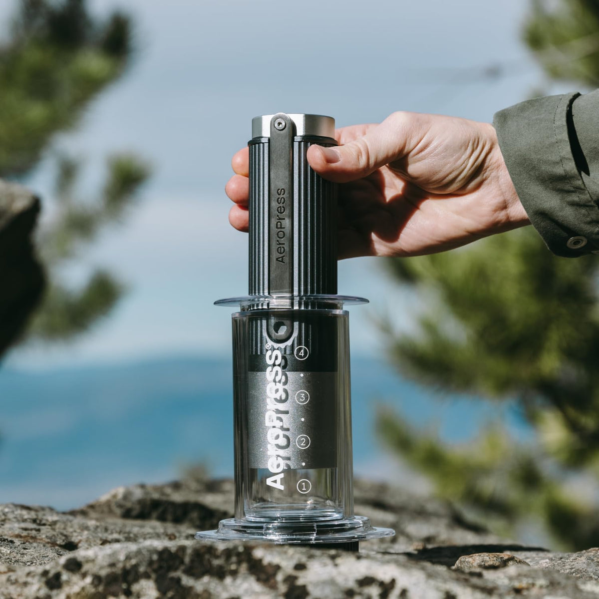 AeroPress Manual Coffee Grinder, Portable Hand Burr Grinder