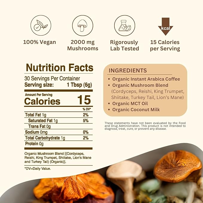 SAYUU Mushroom Coffee Blend ??Focus, Energy & Harmony ??Vegan, Functional Mushrooms, Cordyceps
