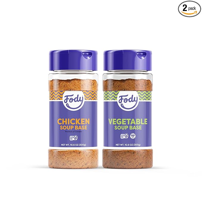 Fody Foods Chicken & Vegetable Soup Base & Seasoning, 10.6 Oz (Pack of 2), Ready to Use, Garlic and