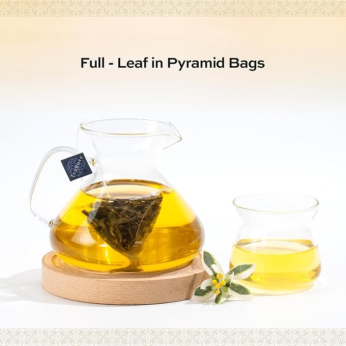 TeaRove Assorted Tea Gift Box - Toile de Jouy Bird Collection, Chinese Whole-Leaf Tea Smapler