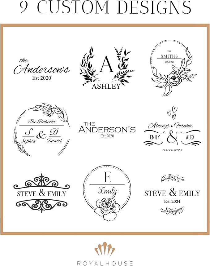 RoyalHouse Personalized Charcuterie Board, Custom Bamboo Engraved Cheese Board, Customized Gifts