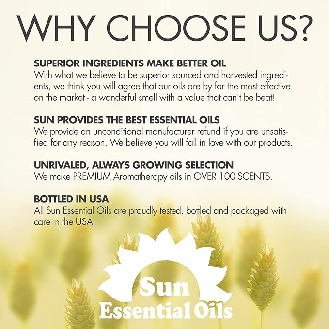 Sun Essentials Oils - 4 oz Eucalyptus Essential Oil with Dropper for Diffuser, Skin, Aromatherapy