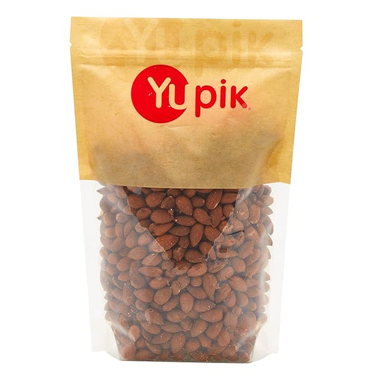 Yupik Roasted Unsalted Almonds, 2.2 lb (35.2 oz), Gluten-free, Kosher, Vegan, Whole Nuts, No Added
