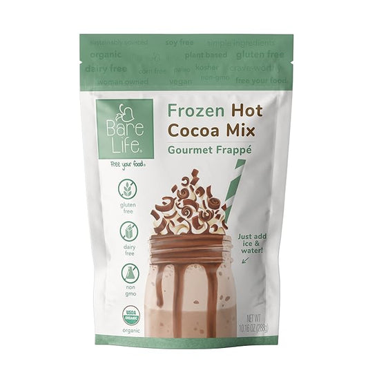 Bare Life: Dairy Free Frozen Hot Cocoa | Blended Premium Frappe Iced Hot Chocolate Smoothie |