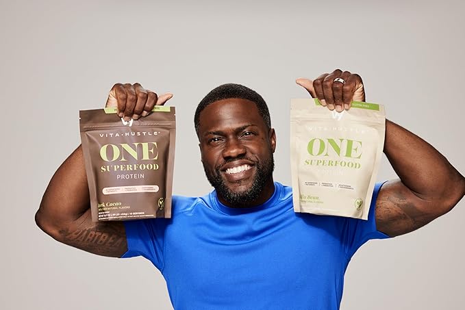 VitaHustle ONE Meal Replacement Shake - Plant Based Protein Powder by Kevin Hart - Vegan, Meal