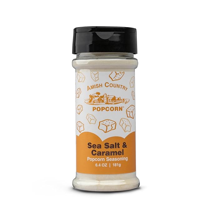 Amish Country Popcorn | Sea Salt and Caramel Seasoning - 6.4 oz | Old Fashioned, Non-GMO and Gluten