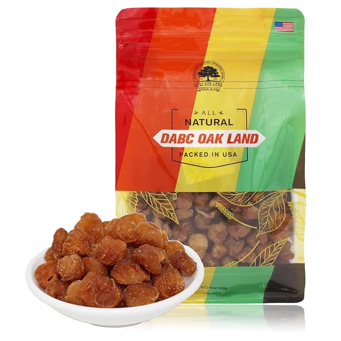1 LB/Bag Dried Longan, DABC OAK LAND Natural Premium Thailand Sun Dried Longan High Nutrition