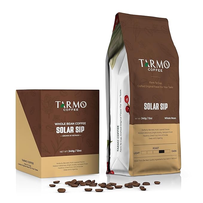 TARMO - SOLAR SIP | Low Acid 100% ARABICA Whole Bean Coffee | Specialty Vietnamese Coffee | Single