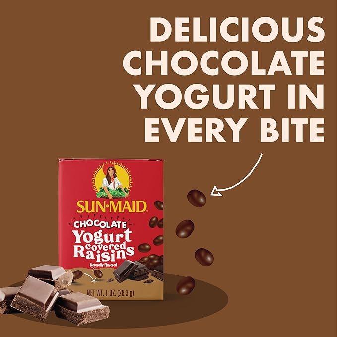 Sun-Maid Vanilla & Chocolate Yogurt Coated Raisins Variety Pack - (36 Pack) 0.5 oz Mini Snack-Size