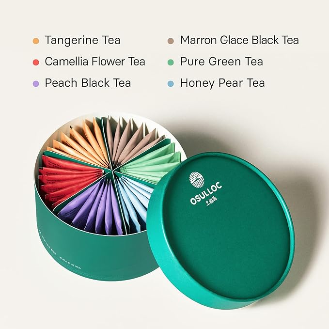 OSULLOC For:rest Tea Box (36 Count, 6 Types x 6ea,) Exquisite & Unique Gift idea For Tea Lover